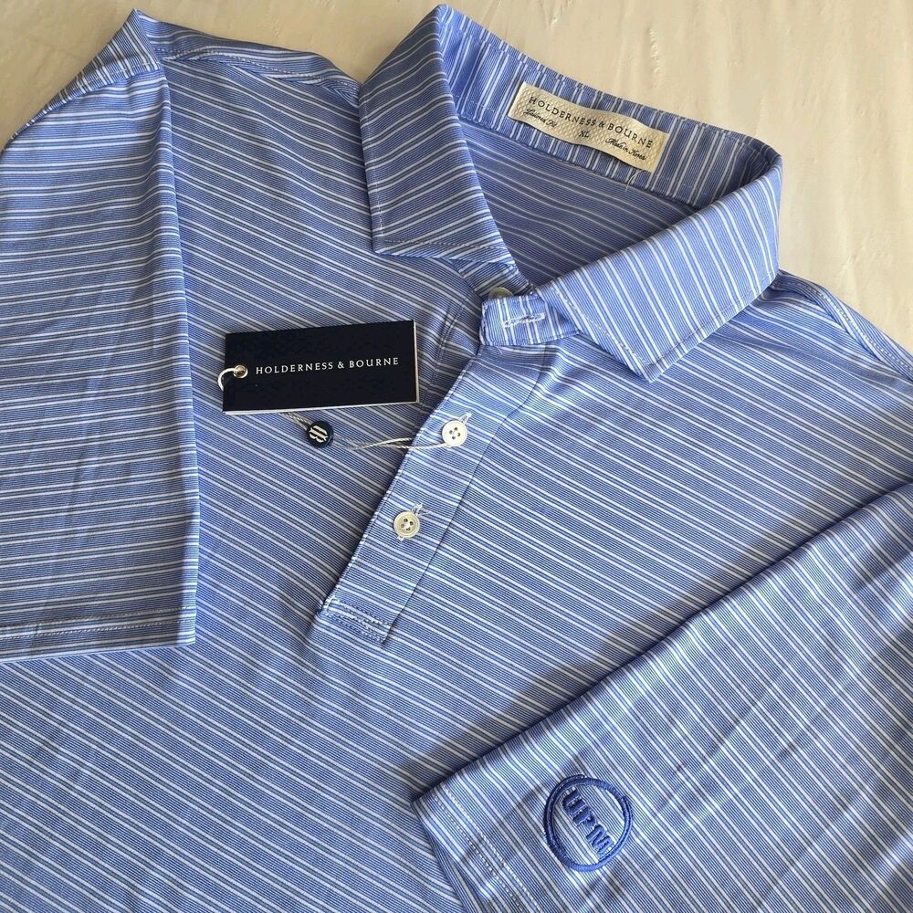 Holderness & Bourne Perkins Polyester    Shirt Golf Polo Performance Mens XL